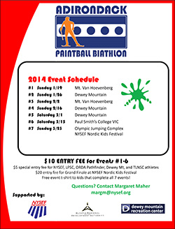 Adirondack Paintball Biathlon 2014 Flyer