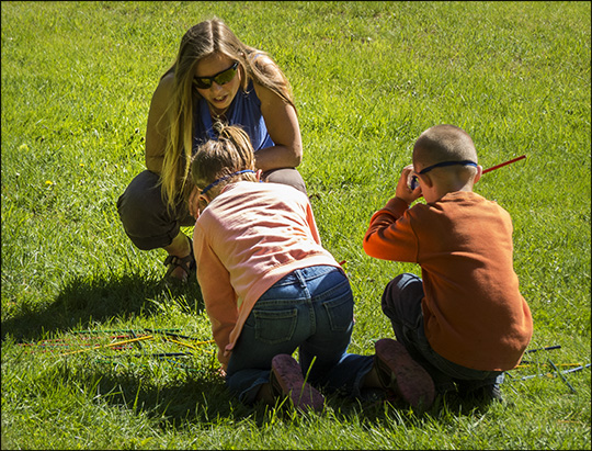 Children's Nature Programs:  Playing 'A Bee's Life' Game on Monarch Meadow