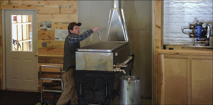 Maple sugaring at the Paul Smiths VIC: VIC Sugar House (29 March 2014).  Photo by Brian McAllister.  Used by permission.