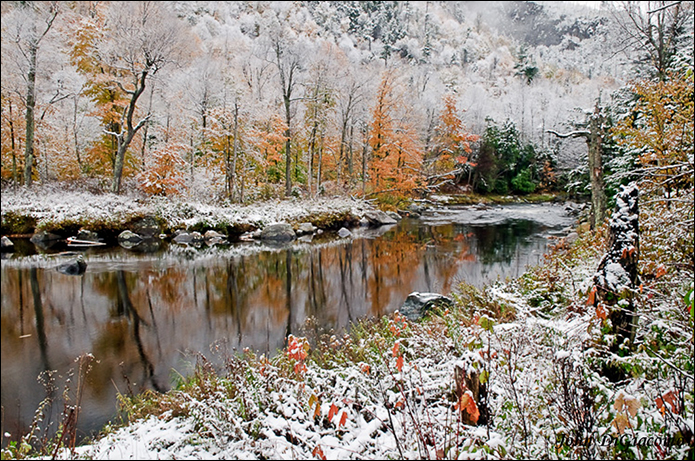 John DiGiacomo:  October Snow along Ausable River