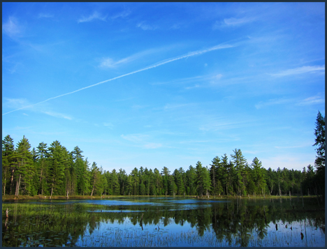 Adirondack Wetlands:  Heron Marsh from the floating bridge at the Paul Smiths VIC