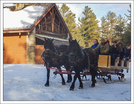 Horse-drawn Sleigh Ride  at the Paul Smiths VIC