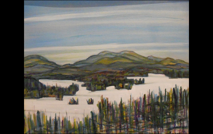 Nancy Brossard: Lower Saranac Lake-Winter