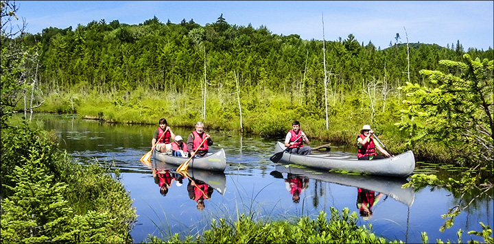 Explore Adirondack nature on an interpretive canoe paddle. Wednesdays, Saturdays and Sundays at 10:00 AM.